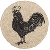 Sawyer Mill Charcoal Poultry Jute Coaster Set of 6 - The Village Country Store