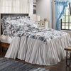 Annie Blue Floral Ruffled Queen Coverlet 80x60+27 - The Village Country Store 