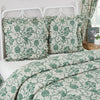 Dorset Green Floral Fabric Euro Sham 26x26 - The Village Country Store 