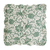 Dorset Green Floral Fabric Euro Sham 26x26 - The Village Country Store 
