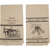 Sawyer Mill Charcoal Plow & Corn Muslin Unbleached Natural Tea Towel Set of 2 19x28 - The Village Country Store