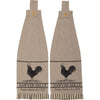 Sawyer Mill Charcoal Poultry Button Loop Kitchen Towel Set of 2 - The Village Country Store