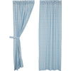Annie Buffalo Blue Check Panel Set of 2 84x40 - The Village Country Store 