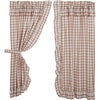 Annie Buffalo Portabella Check Ruffled Short Panel Set of 2 63x36 - The Village Country Store 