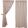 Annie Buffalo Portabella Check Short Panel Set of 2 63x36 - The Village Country Store 