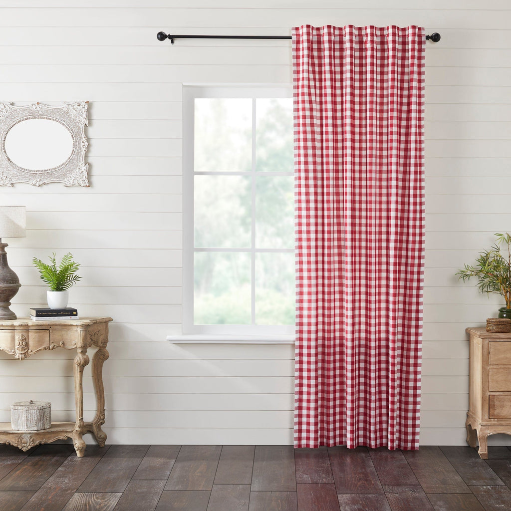 April & Olive Panel Annie Buffalo Red Check Panel 96x50