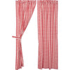Annie Buffalo Red Check Panel Set of 2 84x40 - The Village Country Store 