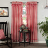 Annie Buffalo Red Check Ruffled Panel Set of 2 84x40 - The Village Country Store 
