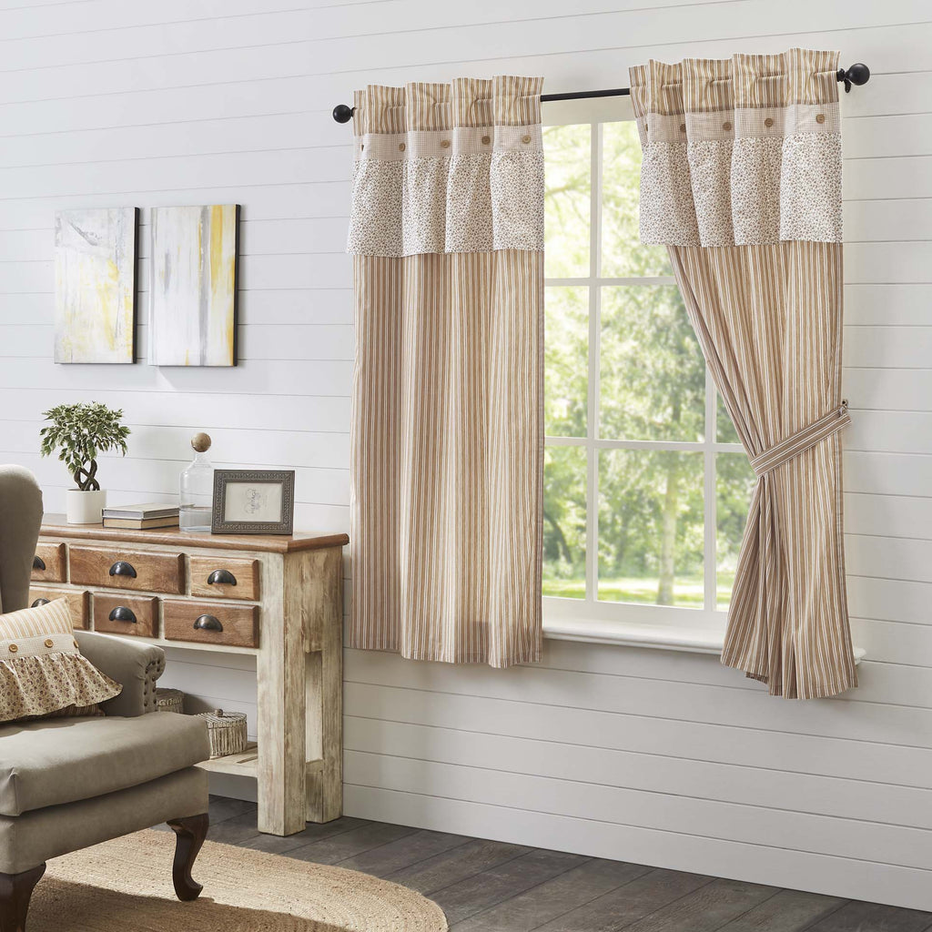Camilia Ruffled Short Panel Set of 2 63x36 - The Village Country Store