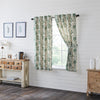 Dorset Green Floral Short Panel Set of 2 63x36 - The Village Country Store 