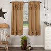 Simple Life Flax Khaki Ruffled Short Panel Set of 2 63x36 - The Village Country Store