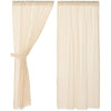 Tobacco Cloth Natural Short Panel Fringed Set of 2 63x36 - The Village Country Store