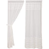 April & Olive Panel White Ruffled Sheer Petticoat Panel Set of 2 84x40
