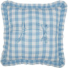 April & Olive Pillow Annie Buffalo Blue Check Ruffled Fabric Pillow 18x18