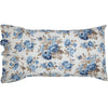 Annie Blue Floral Ruffled Standard Pillow Case Set of 2 21x26+8 - The Village Country Store 