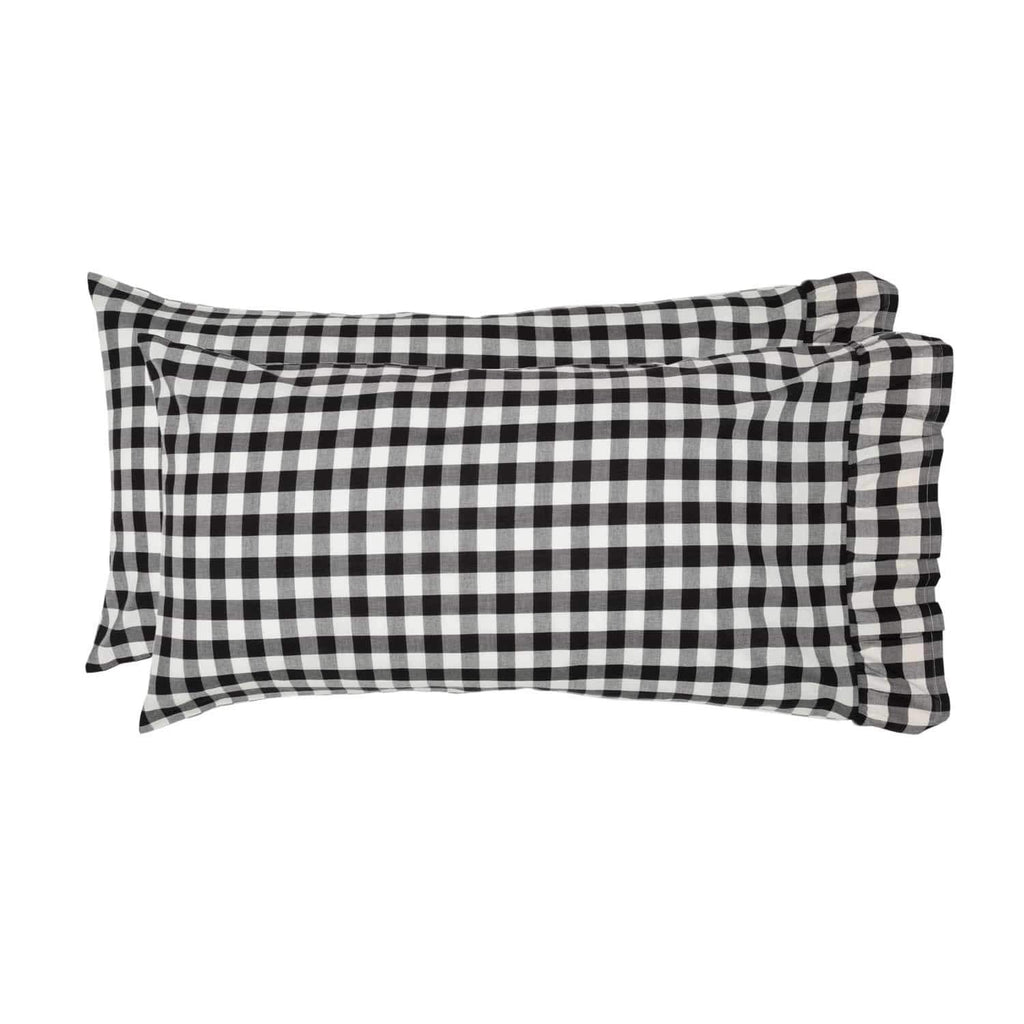 April & Olive Pillow Case Annie Buffalo Black Check King Pillow Case Set of 2 21x40