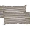 April & Olive Pillow Case Ashmont Ticking Stripe King Pillow Case Set of 2 21x40