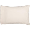 April & Olive Pillow Case Burlap Antique White Standard Pillow Case w/ Fringed Ruffle Set of 2 21x30