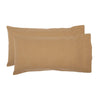 April & Olive Pillow Case Burlap Natural King Pillow Case Set of 2 21x40