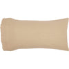 April & Olive Pillow Case Burlap Vintage King Pillow Case w/ Fringed Ruffle Set of 2 21x40