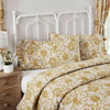 April & Olive Pillow Case Dorset Gold Floral Ruffled King Pillow Case Set of 2 21x36+4