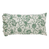 April & Olive Pillow Case Dorset Green Floral Ruffled King Pillow Case Set of 2 21x36+4