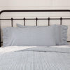 April & Olive Pillow Case Sawyer Mill Blue Ticking Stripe King Pillow Case Set of 2 21x40