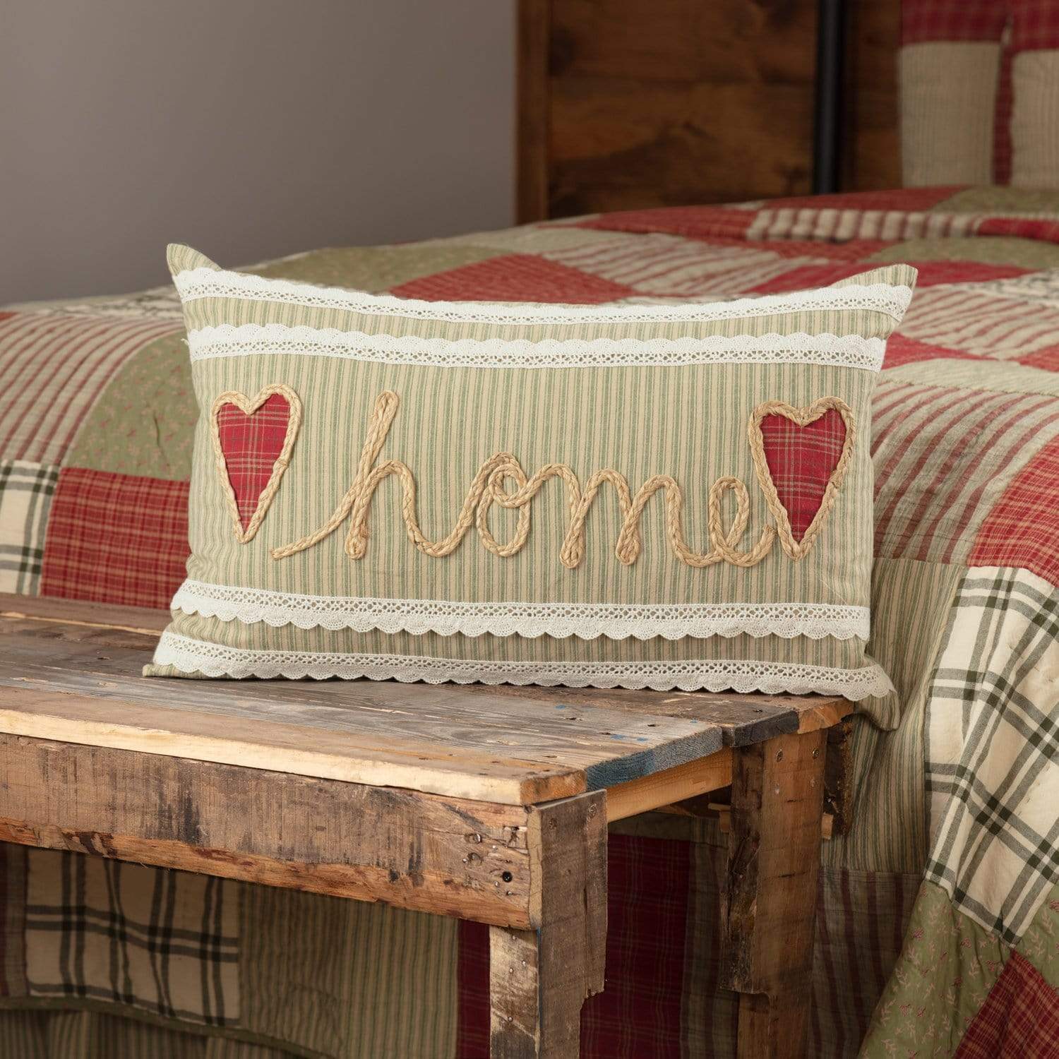 Farmhouse Bedding VHC Cotton Burlap 18x18 Pillow Solid Color