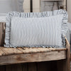 Sawyer Mill Blue Ticking Stripe Fabric Pillow 14x22 - The Village Country Store 