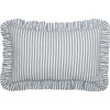 Sawyer Mill Blue Ticking Stripe Fabric Pillow 14x22 - The Village Country Store 