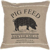April & Olive Pillow Cover Sawyer Mill Charcoal Pig Pillow 18x18