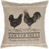 Sawyer Mill Charcoal Poultry Pillow 18x18 - The Village Country Store