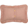 Sawyer Mill Red Ticking Stripe Fabric Pillow 14x22 - The Village Country Store
