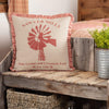 April & Olive Pillow Cover Sawyer Mill Red Windmill Pillow 18x18