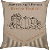 Sawyer Mill Charcoal Harvest Festival Pillow 18x18 - The Village Country Store 