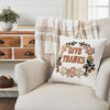 April & Olive Pillow Wheat Plaid Give Thanks Pillow 18x18