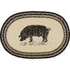 Sawyer Mill Charcoal Pig Jute Placemat Set of 6 12x18 - The Village Country Store 