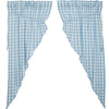 Annie Buffalo Blue Check Prairie Short Panel Set of 2 63x36x18 - The Village Country Store 