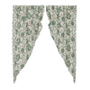 Dorset Green Floral Prairie Short Panel Set of 2 63x36x18 - The Village Country Store 