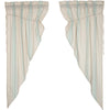 Grain Sack Aqua Prairie Short Panel Set of 2 63x36x18 - The Village Country Store 