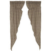 Sawyer Mill Charcoal Plaid Prairie Long Panel Curtain Set of 2 84x36x18 - The Village Country Store