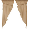 Tobacco Cloth Antique White Prairie Short Panel Set of 2 63x36x18 - The Village Country Store