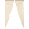 Tobacco Cloth Natural Prairie Long Panel Fringed Set of 2 84x36x18 - The Village Country Store