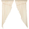 Tobacco Cloth Natural Prairie Short Panel Fringed Set of 2 63x36x18 - The Village Country Store