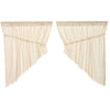 Tobacco Cloth Natural Prairie Swag Fringed Set of 2 36x36x18 - The Village Country Store 