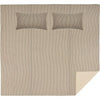 April & Olive Quilt Sawyer Mill Charcoal Ticking Stripe King Quilt Set; 1-Quilt 105Wx95L w/2 Shams 21x37