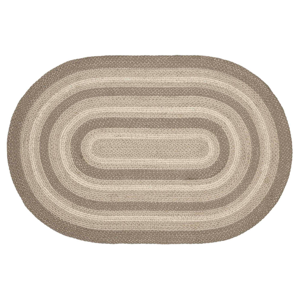 Cobblestone Jute Rug Oval w/ Pad 48x72