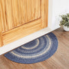 Great Falls Blue Jute Rug Half Circle w/ Pad 16.5x33 - The Village Country Store 