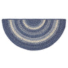 Great Falls Blue Jute Rug Half Circle w/ Pad 16.5x33 - The Village Country Store 