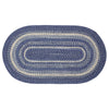 Great Falls Blue Jute Rug Oval w/ Pad 27x48 - The Village Country Store 